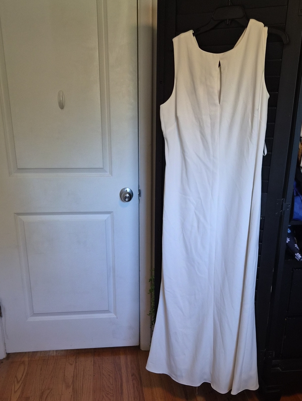 Ralph Lauren Cream Sleeveless Maxi Dress with Cross-Over Back